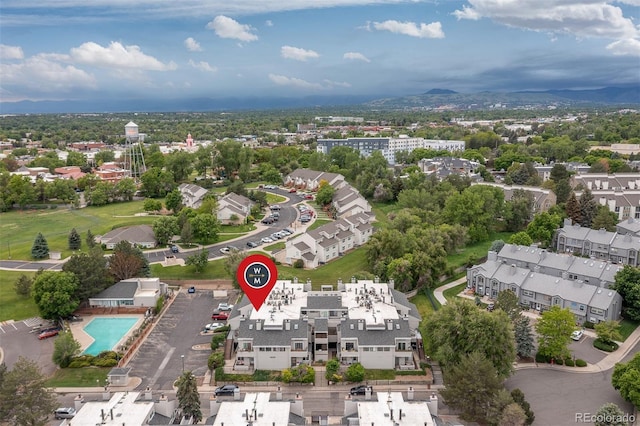 1820 Newland Ct Unit 310, Lakewood, CO 80214 - drone / aerial view of a pool