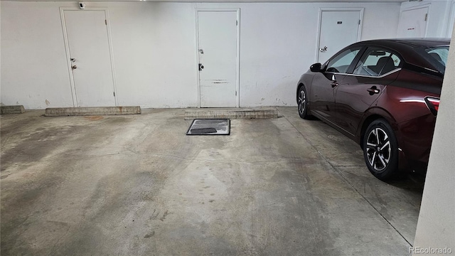 view of parking garage