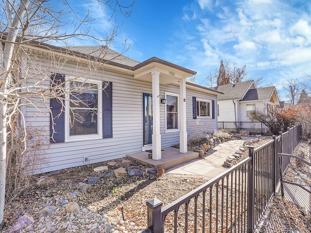 view of front of home