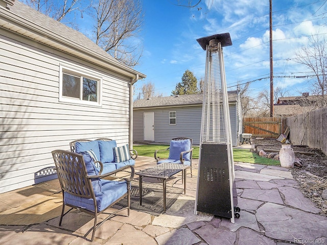 view of patio featuring outdoor lounge area