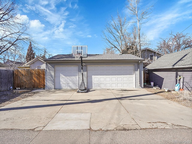 garage with central AC