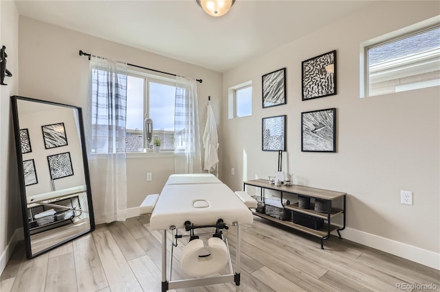 office featuring light hardwood / wood-style floors