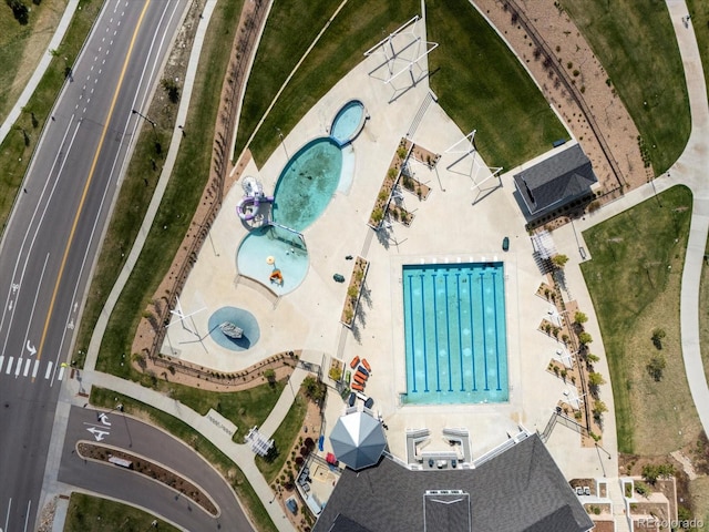 27110 E Fremont Pl, Aurora, CO 80016 - drone / aerial view of a pool area