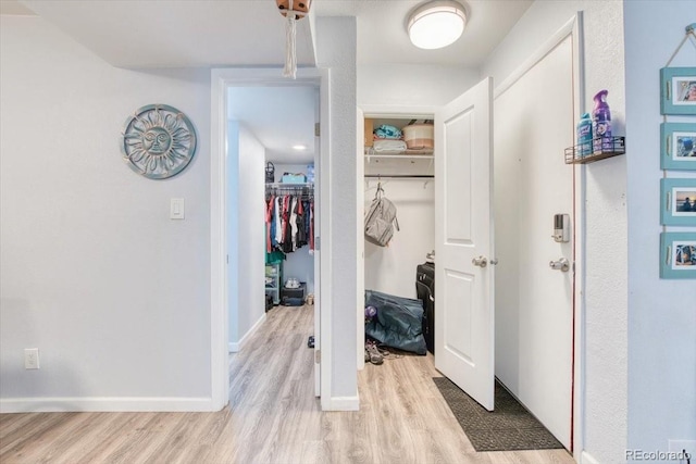 5300 E Cherry Creek S Drive 804, Denver, CO 80246 - hall with wood finished floors and baseboards