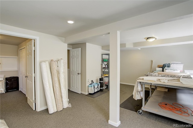 view of carpeted bedroom