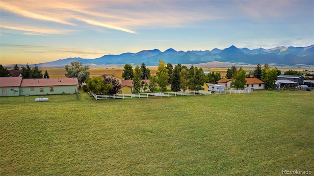 property view of mountains featuring a rural view