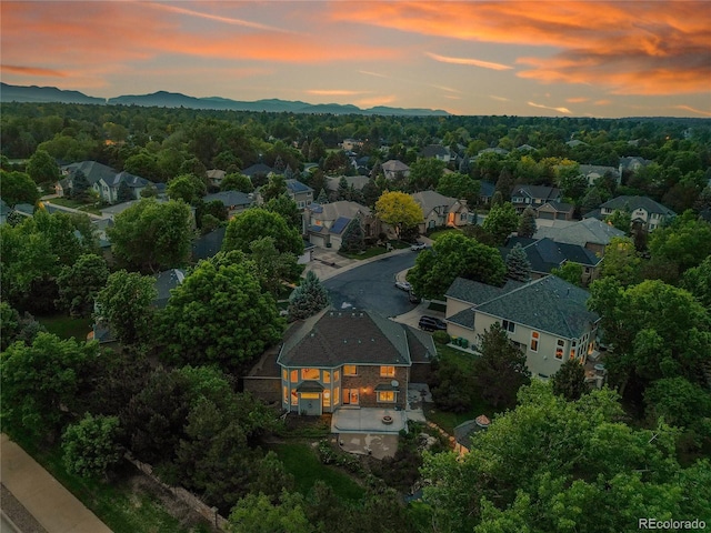 7472 S Utica St, Littleton, CO 80128 - aerial view at dusk of a mountain view