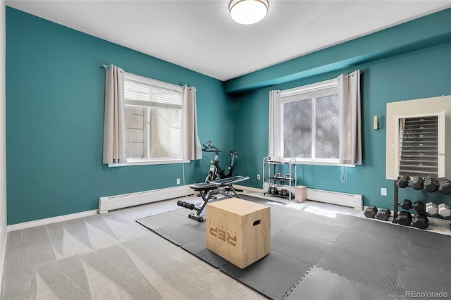 7472 S Utica St, Littleton, CO 80128 - workout room with baseboard heating and baseboards
