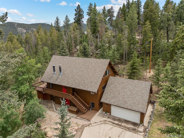 32462 Lodgepole Dr, Evergreen, CO 80439 - aerial view of property and surrounding area with a forest
