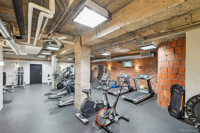 1801 Wynkoop St Unit 208, Denver, CO 80202 - gym featuring ceiling fan