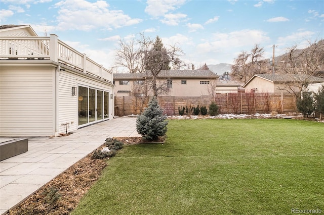 view of yard featuring a patio area