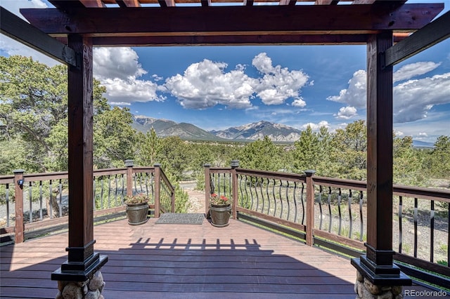 12850 County Road 261k, Nathrop, CO 81236 - deck featuring a mountain view