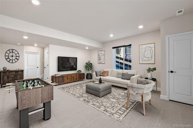 view of carpeted living room