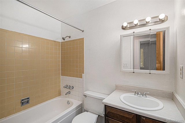 2832 S Mobile St, Aurora, CO 80013 - bathroom featuring washtub / shower combination and vanity