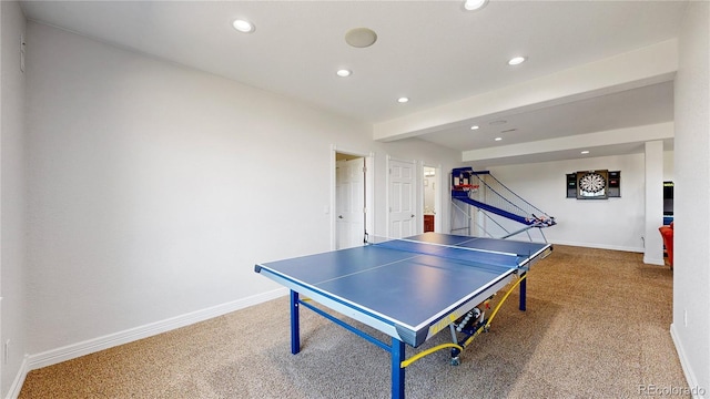 1246 Highland Pl, Erie, CO 80516 - playroom featuring recessed lighting and carpet flooring