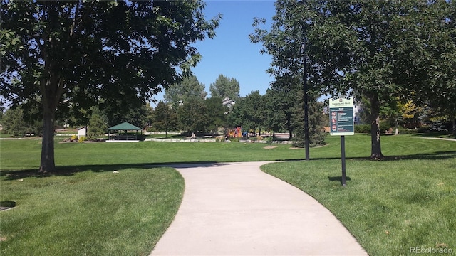 9673 Pinebrook St, Highlands Ranch, CO 80130 - view of home's community with a yard and a gazebo