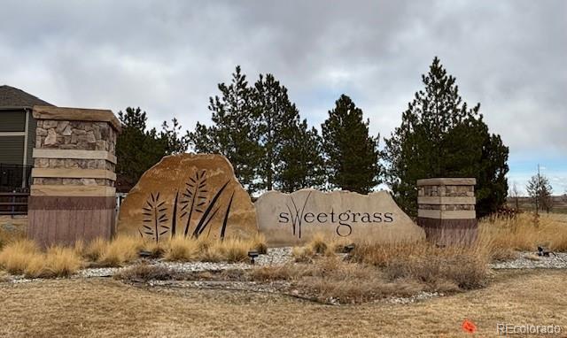 view of community sign