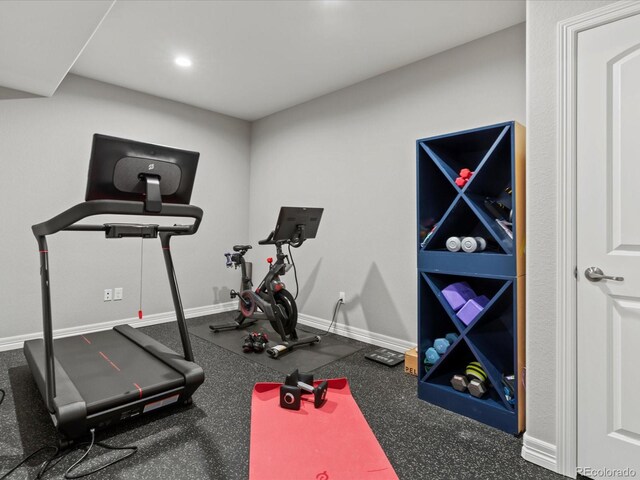 5439 Verbena St, Denver, CO 80238 - exercise room featuring baseboards