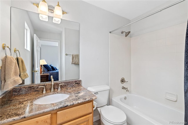 126 Robin Dr Unit 126, Silverthorne, CO 80498 - bathroom with toilet, vanity, and bathtub / shower combination