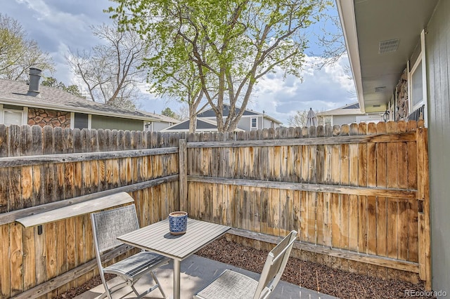 view of patio / terrace with fence