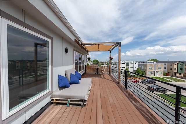 1355 Zenobia St, Denver, CO 80204 - wooden terrace featuring a residential view