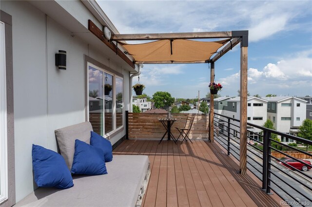 1355 Zenobia St, Denver, CO 80204 - wooden terrace with a residential view