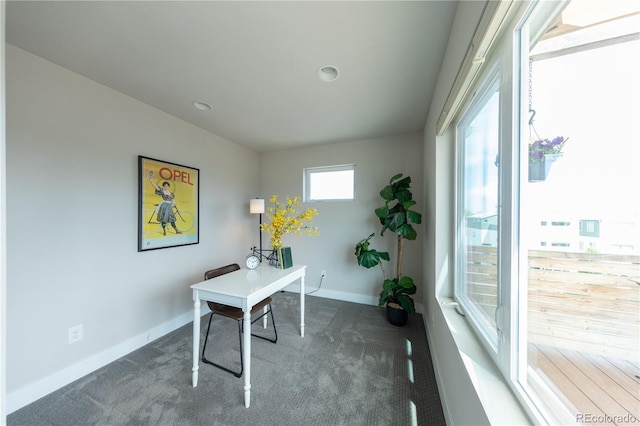 1355 Zenobia St, Denver, CO 80204 - carpeted office with baseboards and recessed lighting
