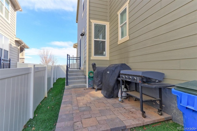 view of patio / terrace featuring a fenced backyard