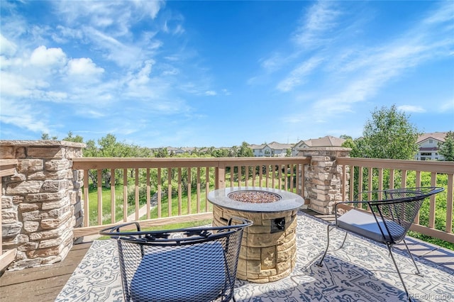 23965 E Kettle Pl, Aurora, CO 80016 - view of patio / terrace with a fire pit