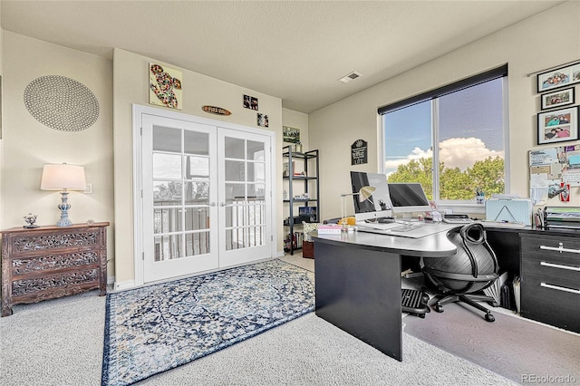 23965 E Kettle Pl, Aurora, CO 80016 - carpeted home office with french doors