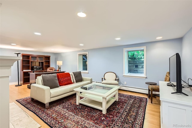 824 S Medea Way, Denver, CO 80209 - living room featuring recessed lighting and light wood-style floors