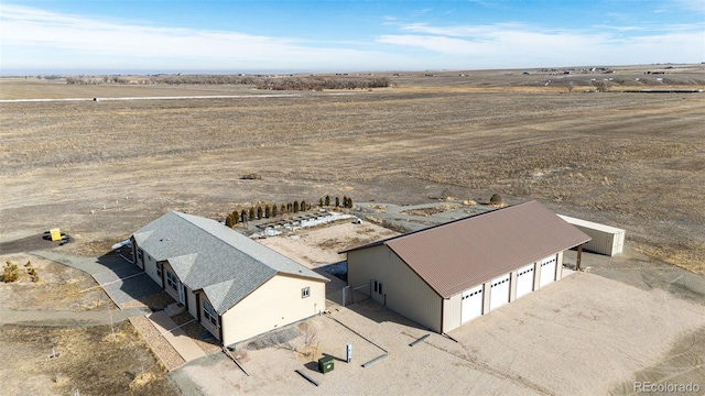 drone / aerial view with a rural view