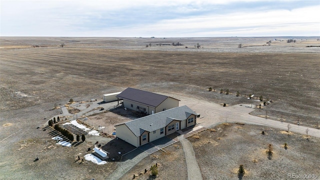 aerial view featuring a rural view