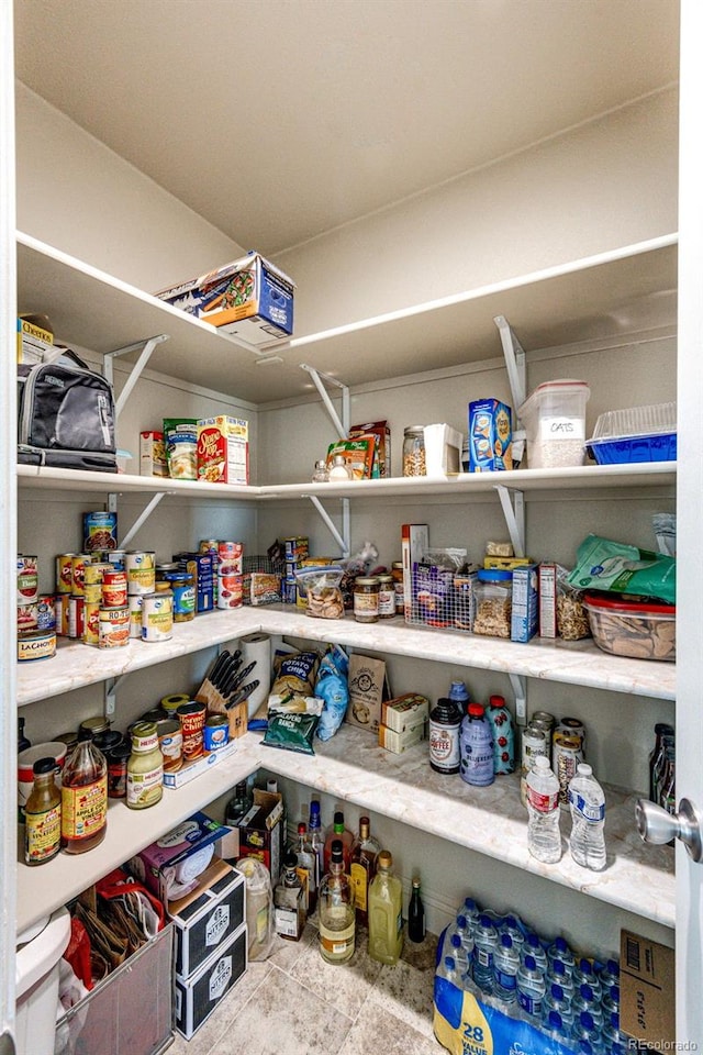 view of pantry