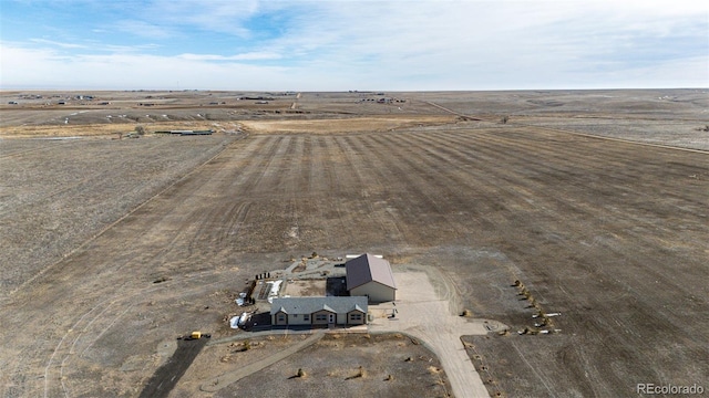 drone / aerial view featuring a rural view