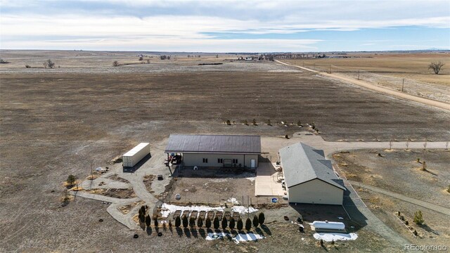 aerial view featuring a rural view