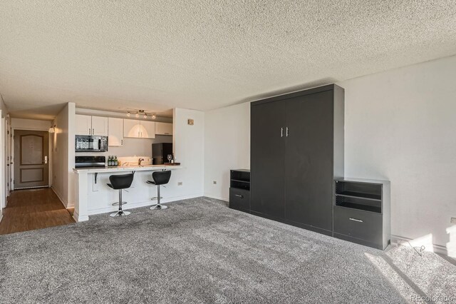 1020 15th St Unit 20F, Denver, CO 80202 - unfurnished living room with carpet flooring and a textured ceiling
