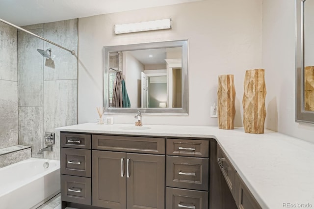 490 Columbine St Unit 5, Denver, CO 80206 - bathroom with vanity and bathtub / shower combination