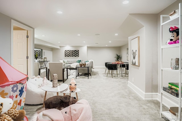490 Columbine St Unit 5, Denver, CO 80206 - living room with carpet and recessed lighting