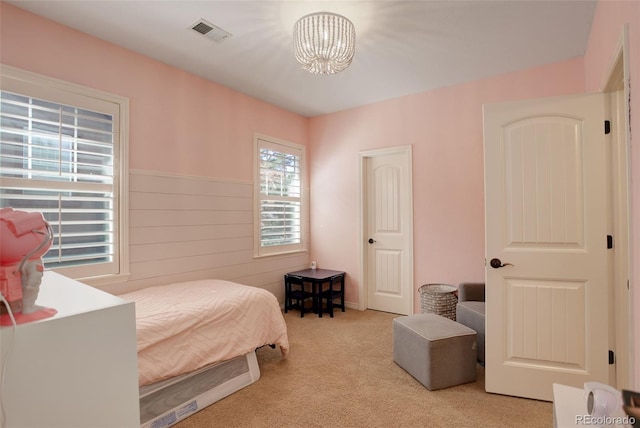 4542 Valleybrook Dr, Highlands Ranch, CO 80130 - bedroom featuring a chandelier and carpet