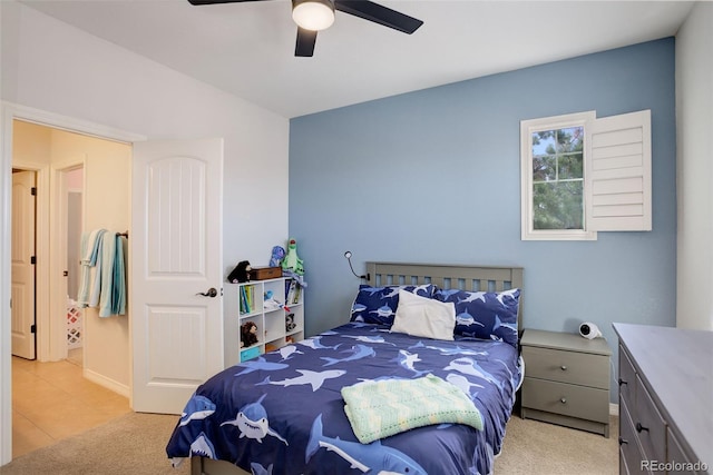 4542 Valleybrook Dr, Highlands Ranch, CO 80130 - bedroom with a ceiling fan, tile patterned flooring, and baseboards