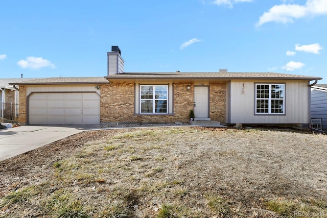 single story home featuring a garage