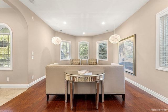 dining room featuring dark hardwood / wood-style floors