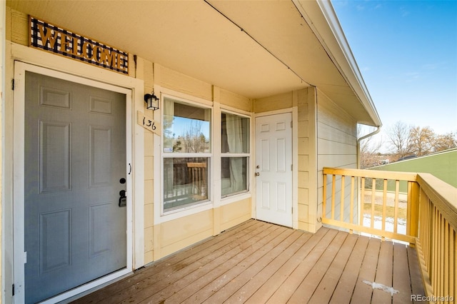 view of wooden deck