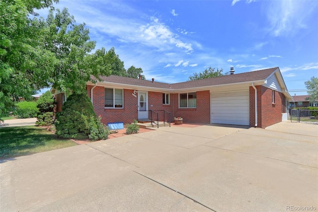 view of front facade with a garage