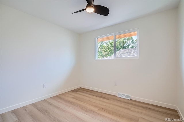 2065 Depew St, Edgewater, CO 80214 - unfurnished room with a ceiling fan, baseboards, and light wood-type flooring