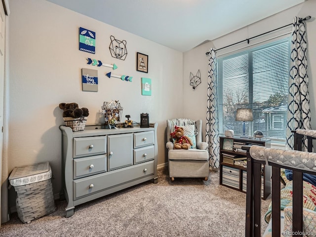 view of carpeted bedroom