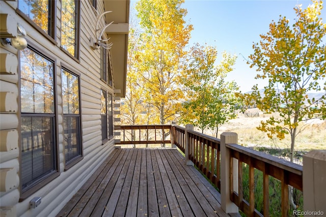 view of wooden terrace