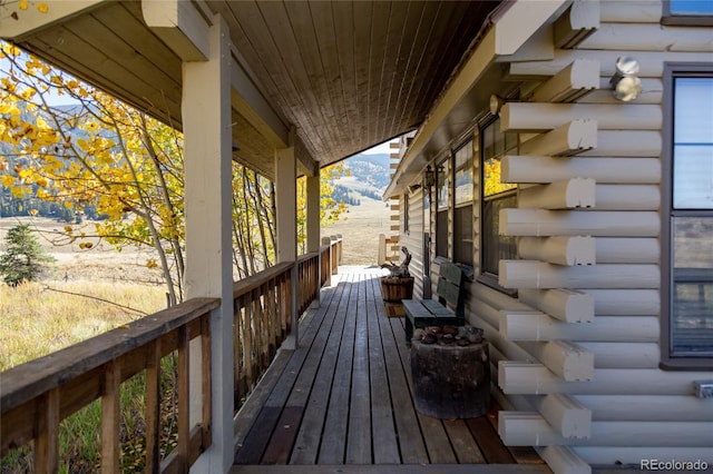 view of wooden terrace