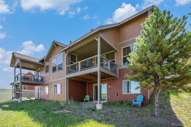109 Peak Vw, Granby, CO 80446 - rear view of property with a balcony